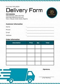 PNL Home/Product Delivery Form
